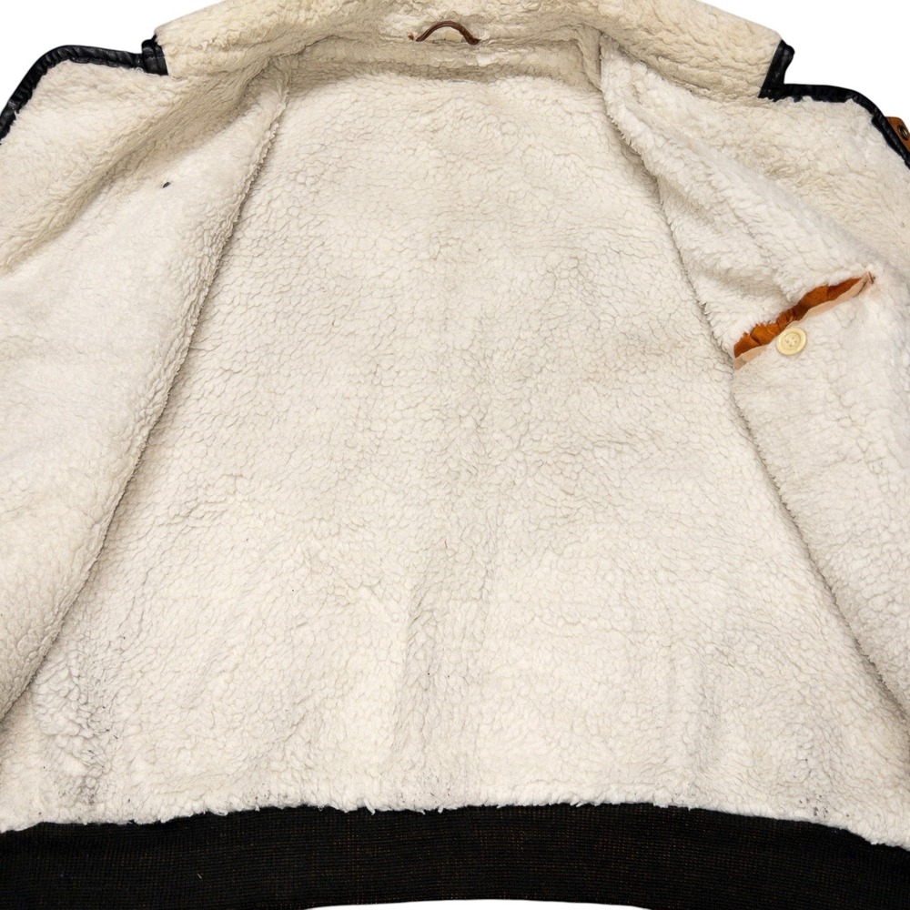 Vtg Western Aztec Navajo Leather Jacket Mens Size 52 Made‎ In Italy Southwestern - Picture 7 of 14